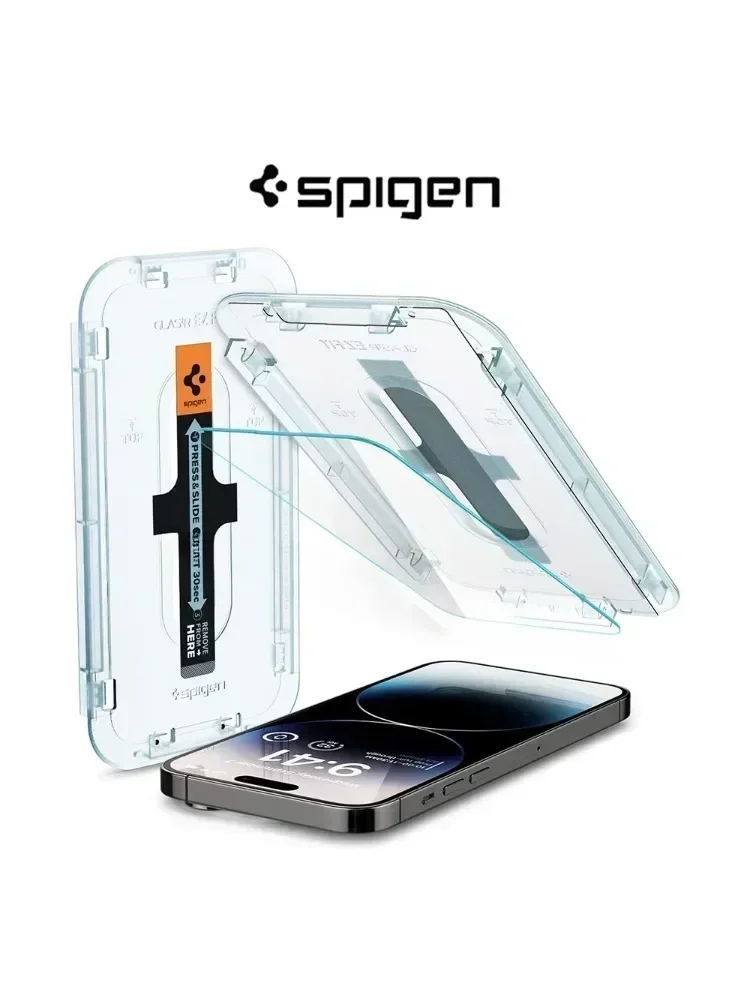 Spigen tempered glass For iPhone 15 Pro Max/15/14 Pro Max/ 13 pro maxGLAS.tR EZ Fit Auto Tray HD for iPhone Screen Protector