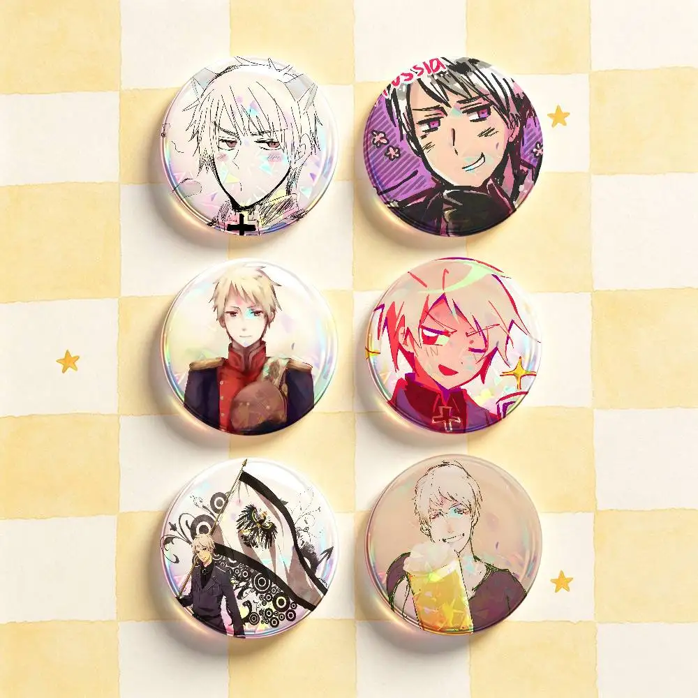 P-Prussia hetalia Badges 25 32 44 58 75 mm Round Customizable Wholesale Fan goods Self-made fan freebies