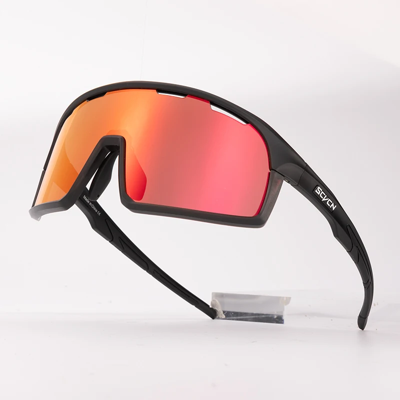 SCVCN Outdoor Fahrrad-Sportbrille für Männer und Frauen, Photochrome MTB Mountain Road Bike Rennbrille, UV400 Laufbrille