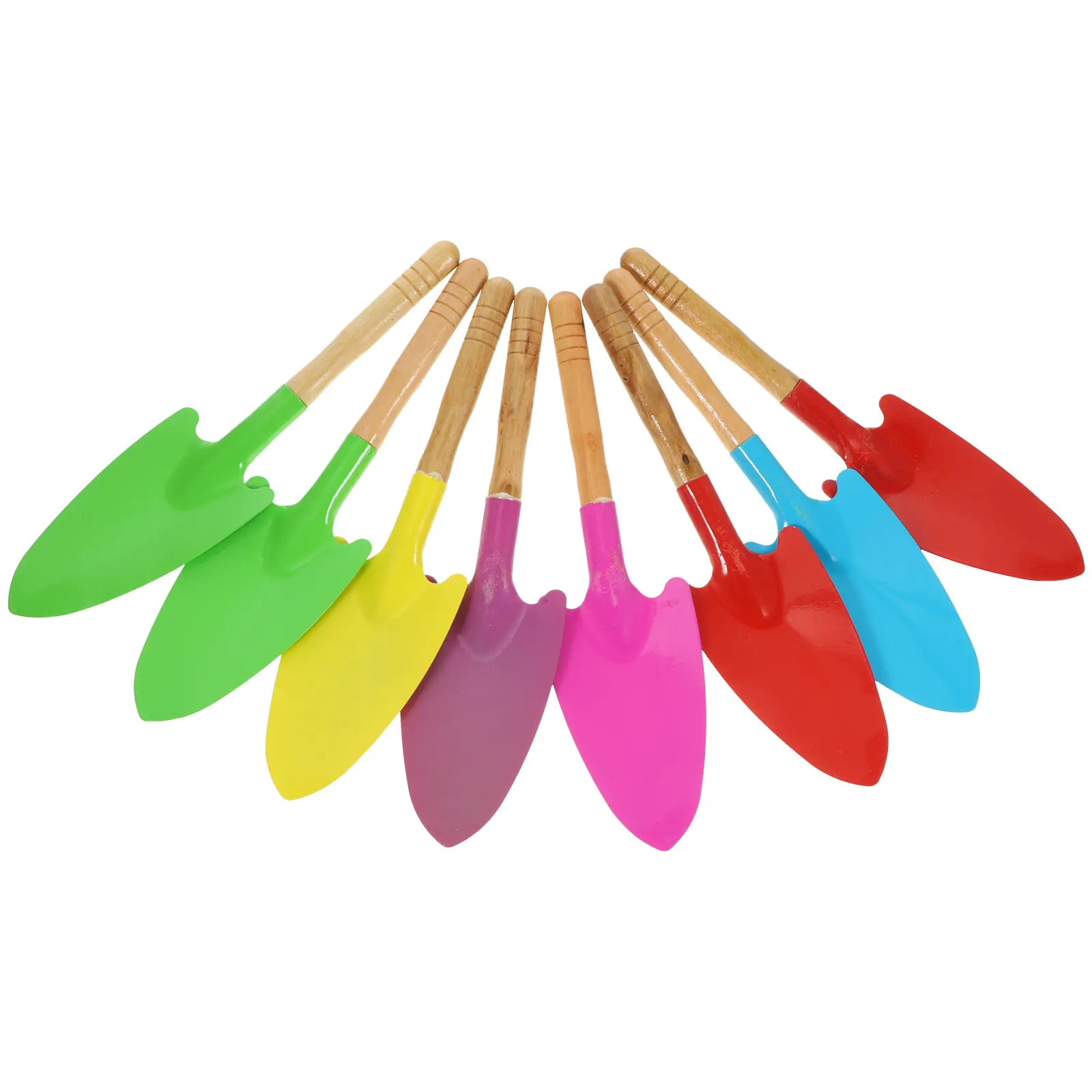 8Pcs Mini Shovel Kids Beach Iron Gardening Sand Outdoor Play Set Perfect for Snow Sand Garden Hand Coordination