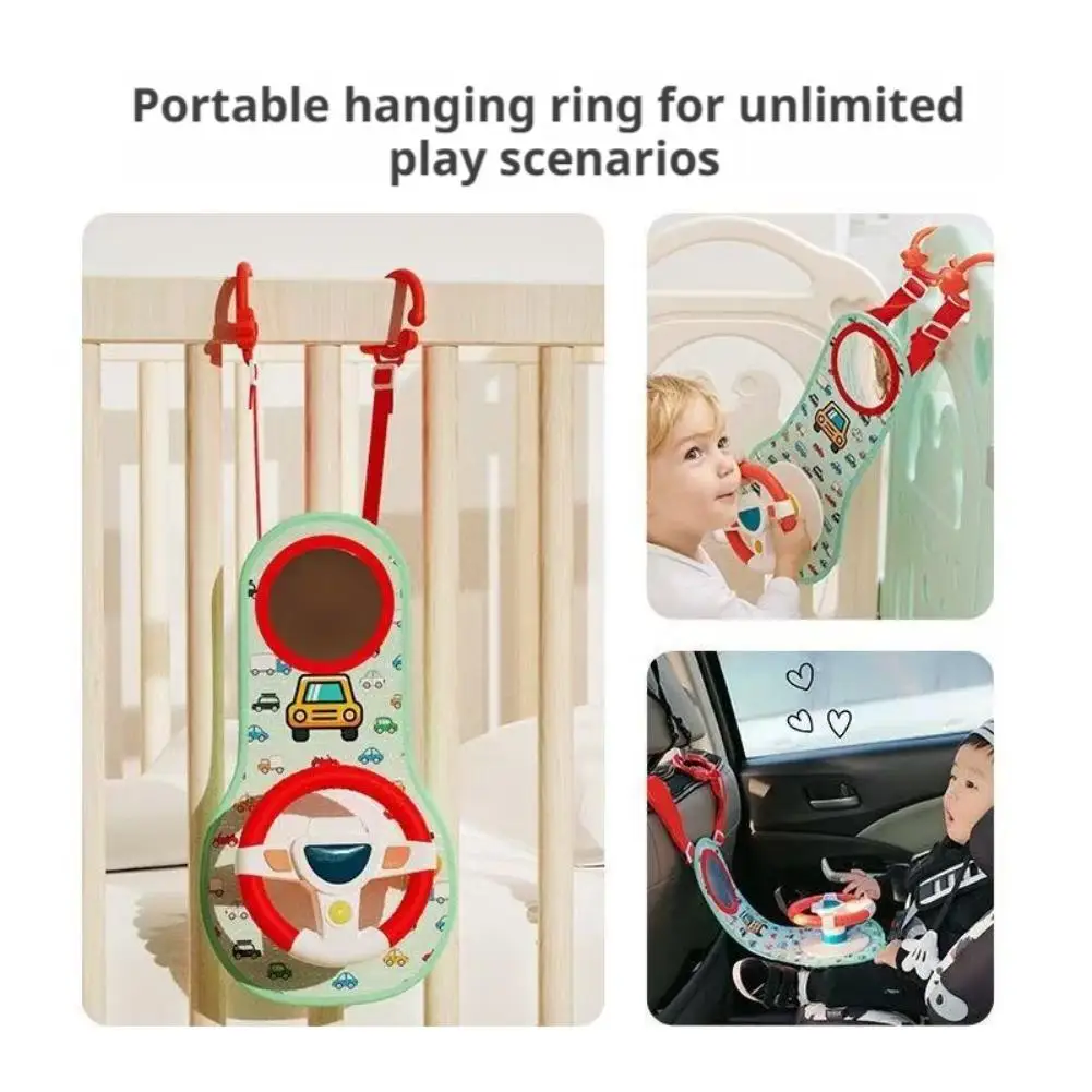 ของเล่นพวงมาลัยเด็กพร้อมเพลง ติดตั้งในรถยนต์ จำลองการขับรถ ของเล่นพวงมาลัยสำหรับเด็กวัยหัดเดิน 0-12 เดือน ของขวัญ