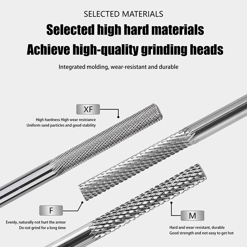 1Pcs Tungsten Steel Professional Nail Drill Bit Nail Files Gel Polish Remove Burr For Electric Machine Cuticle Clean Tool