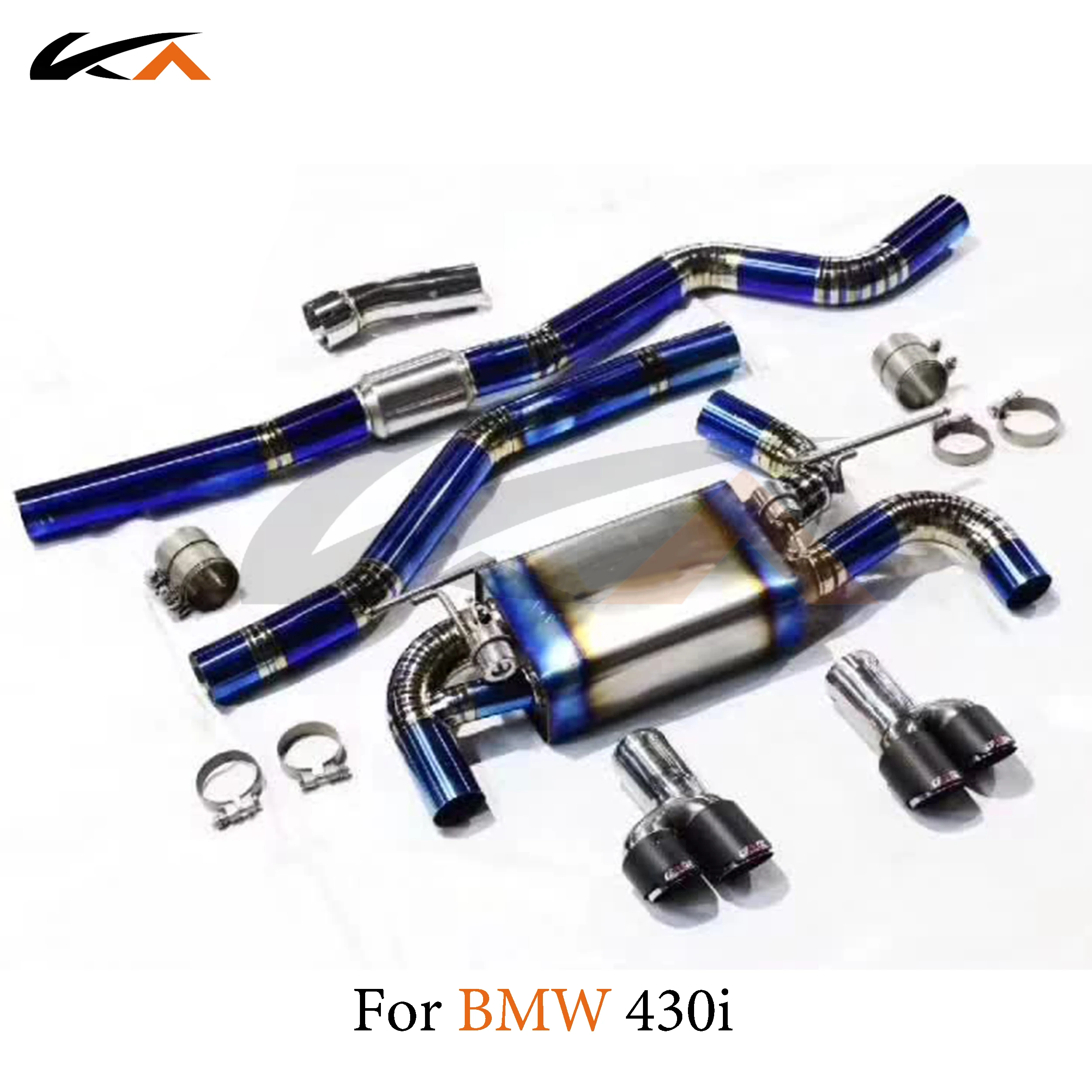 KA Tuning exhaust system parts titanium alloy catback for BMW 430i rear section performance muffler valve