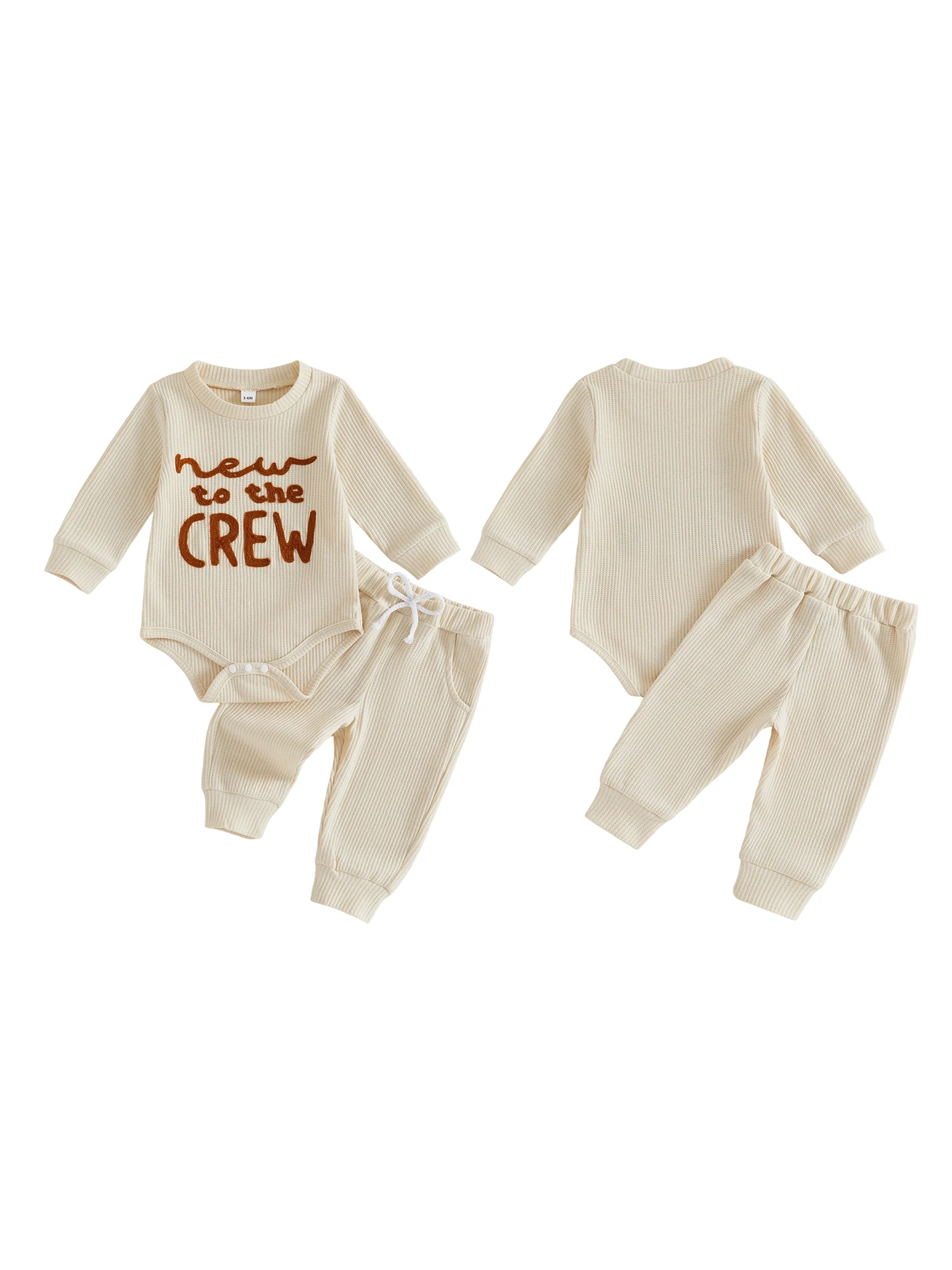 

Newborn 2-Piece Set with Short Sleeve Bodysuit and Matching Pants - Adorable Infant Clothing for Your Little One