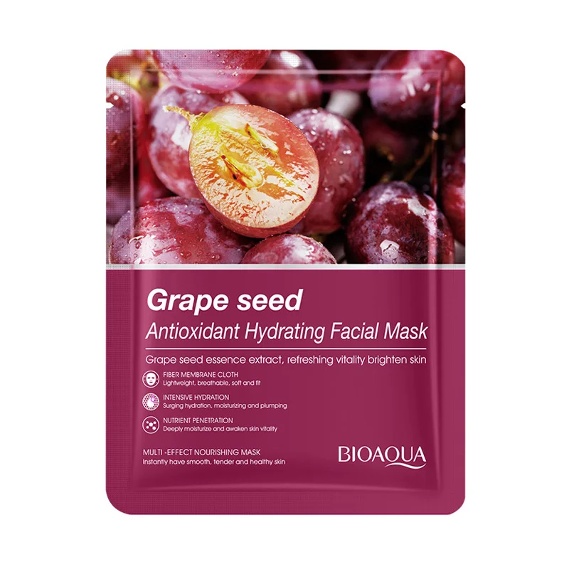 6/12pcs BIOAQUA Caviar Grape White Truffle Face Mask skincare Moisturizing Hydrating Facial Masks for Face Skin Care Cosmetics