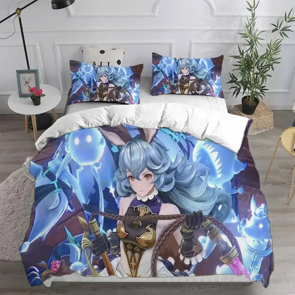 

Fashion 3D Game Granblue Fantasy Printed Bed Set Duvet Cover Pillowcase Bedding Set Linen Sheet Quilt Cover Full Queen King Size