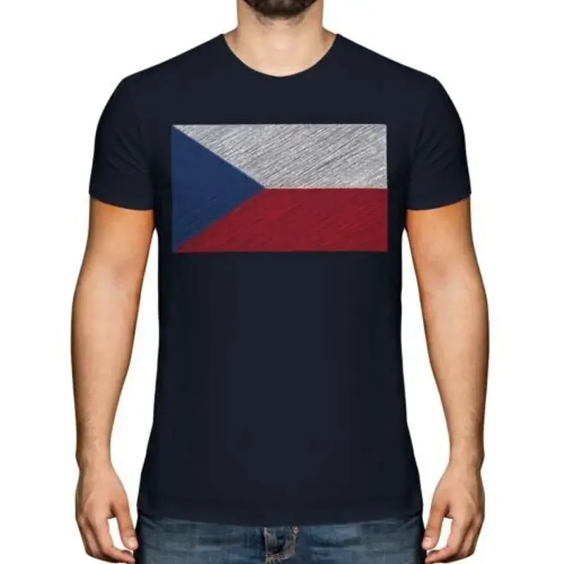 Czech Republic Scribbling Flag Men's T-Shirt? Eská Republika?