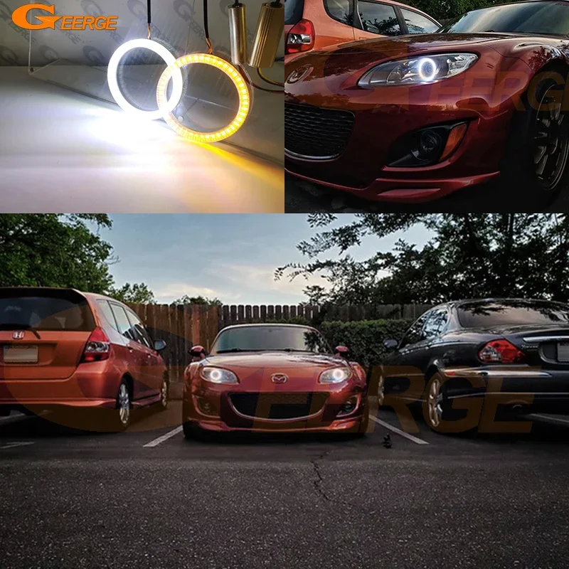 

For Mazda Mx-5 Mx 5 Miata Roadster Ultra Bright A/W Switchback DRL Day Light Turn Signal SMD Led Angel Eyes Kit Halo Rings