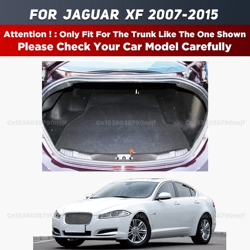 Car Floor Mats For Jaguar XF 2007-2015 14 13 12 Trunk mat Cargo Liner Protection Carpet Custom Floor Liners Accessories