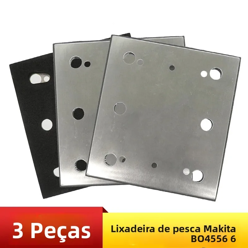 3 pacotes 100*110mm substituição 1/4 folha lixadeira PSA lixadeira placa de apoio para Makita 158324 -9 BO4556,BO4556