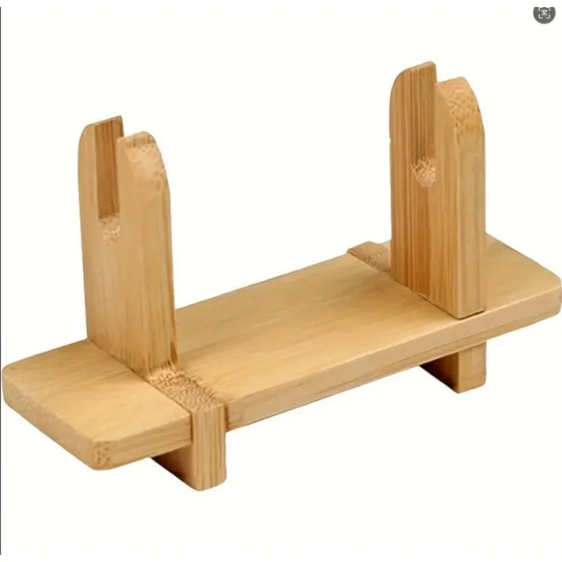 1PC Bamboo Folding Hand Fan Stand Base Durable Fan Display Holder Home Decoration Accessory