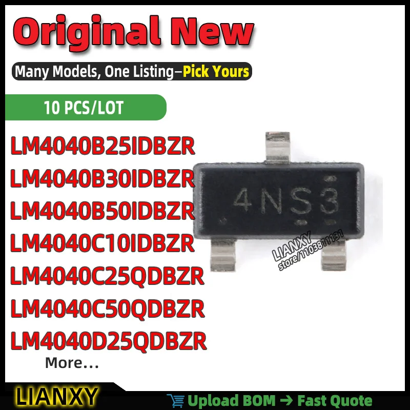 LM4040C25QDBZR LM4040B30IDBZR LM4040B50IDBZR LM4040B25IDBZR LM4040C10IDBZR LM4040D25QDBZR LM4040C50QDBZR SOT23-3 V-REF Brand New