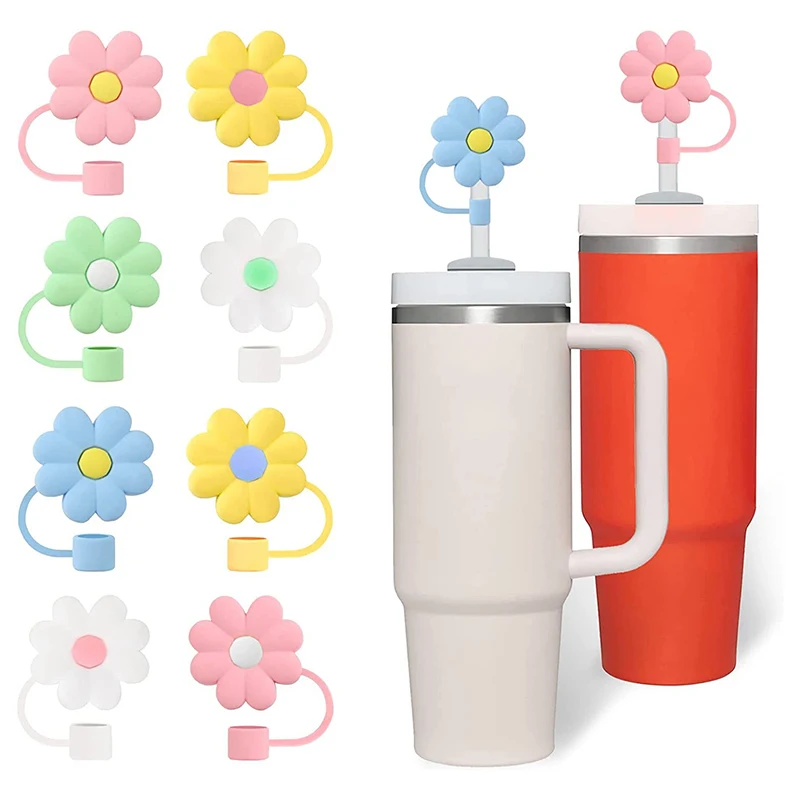 Topper de paille en silicone réutilisable pour la marche et le camping, couvercle de paille à boire, accessoires de tasse, embouts, anti-poussière