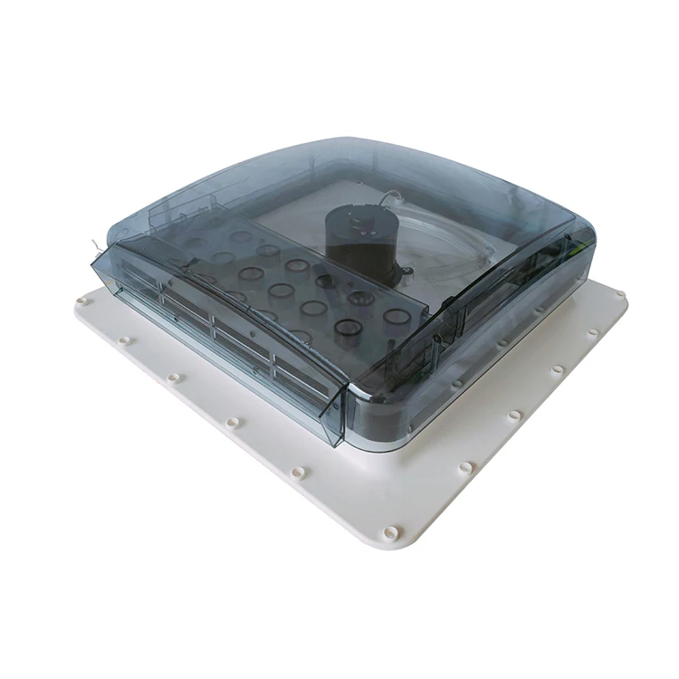RV Roof Hatch Skylight Black Ventilation Roof Window Static Ventilation for Motorhome Van Caravan Camper