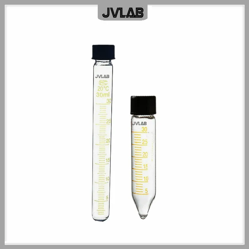 

Glass Centrifuge Tube 30 ml Glass Test Tubes With Screw Cap & Scale Resistant High Temperature Tube Diameter 20mm / 27mm 5/PK