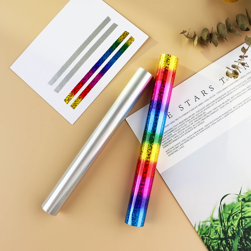 19.3Cmx5M New Toner Reactive Foil By Laser Printer and Laminator Paper Holographic Heat Transfer Crafts Foils New Diy Tool 2022 view 5