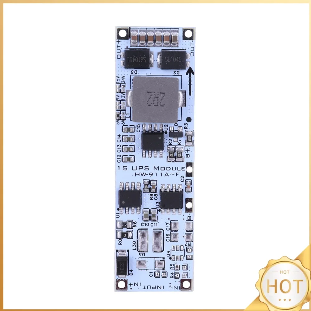 1S UPS Board DC 5V 6V 9V 15V 24V Lithium Battery Protection Board Power Supply Control Board for WIFI Network Router