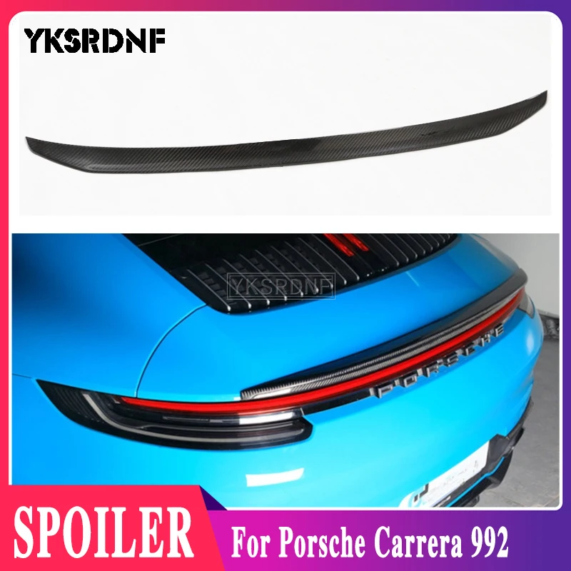 

Для Porsche Carrera 992 SPOILER Стайлинг автомобиля, задний спойлер из углеродного волокна, багажник, крыло 2018 2019 2020 2021, год