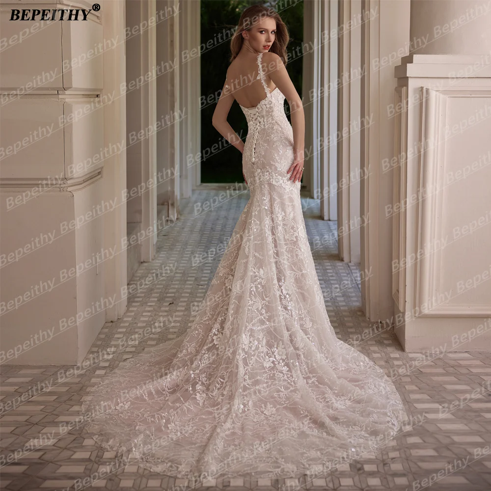 BEPEITHY Customized Luxury Beading Mermaid Wedding Dresses 2025 V Neck Sleeveless Lace Trumpet Ivory Bride Champagne Bridal Gwon - AliExpress BEPEITHY Customized Luxury Beading Mermaid Wedding Dresses 2025 V Neck Sleeveless Lace Trumpet Ivory Bride Champagne Bridal Gwon - AliExpress