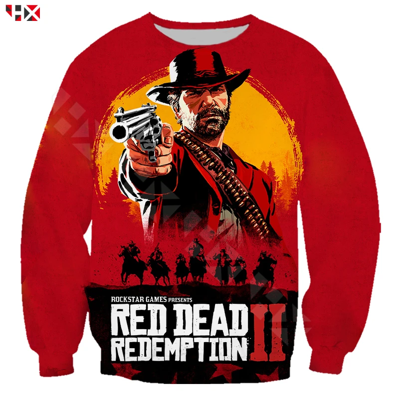 

Popular Game Red Dead Redemption 2 3D Print Sweatshirt Hoodies Men Women Harajuku Tracksuit Tops U048