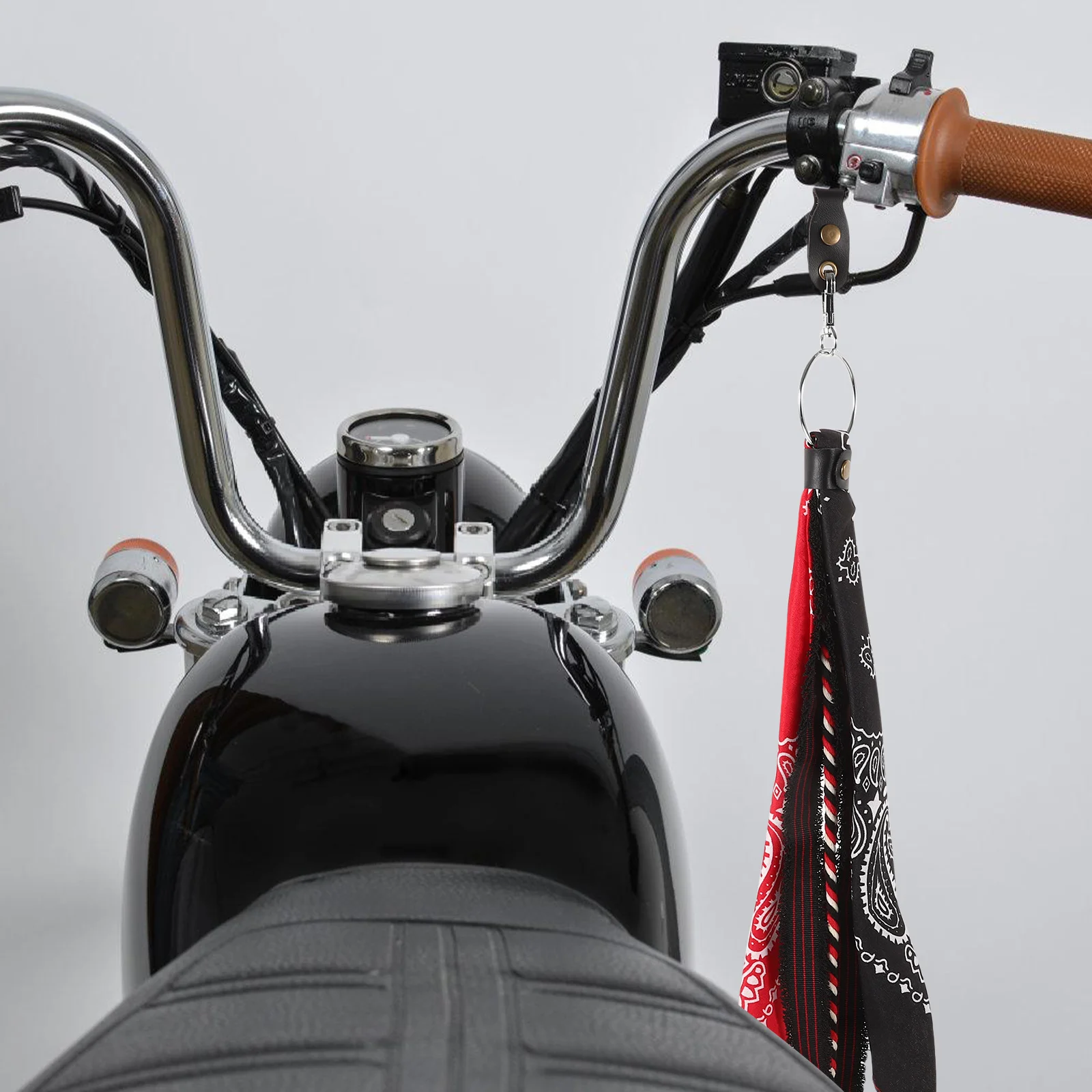 Rumbai Stang Motor Dekoratif Kain Hias Pegangan Tangan Pemasangan Cepat Pita Stang Motor Streamer