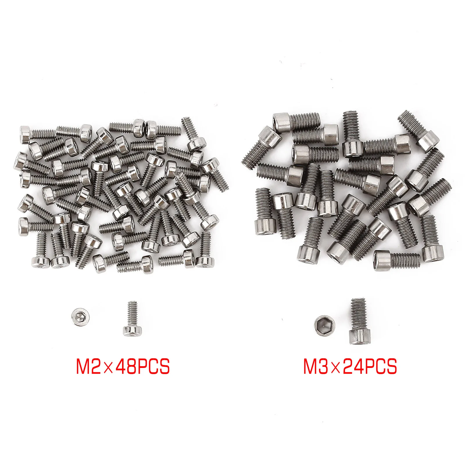 โลหะ M2 M3สกรูหกเหลี่ยม Fit 1.9 2.2ล้อสำหรับ1/10 RC รถ Crawler TRX4 Axial SCX10 90046 AXI03007อัพเกรดอะไหล่