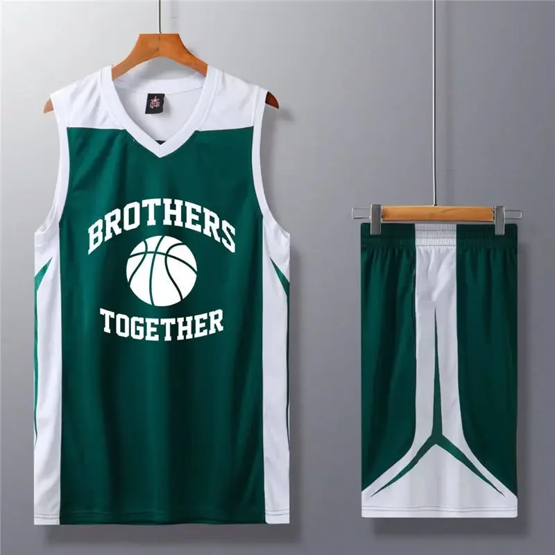 Jersey Basketball Suit Sports Suit Men\'s Jersey American Summer Quick-Drying Vest Basketball Suit 3D Printing Breathable