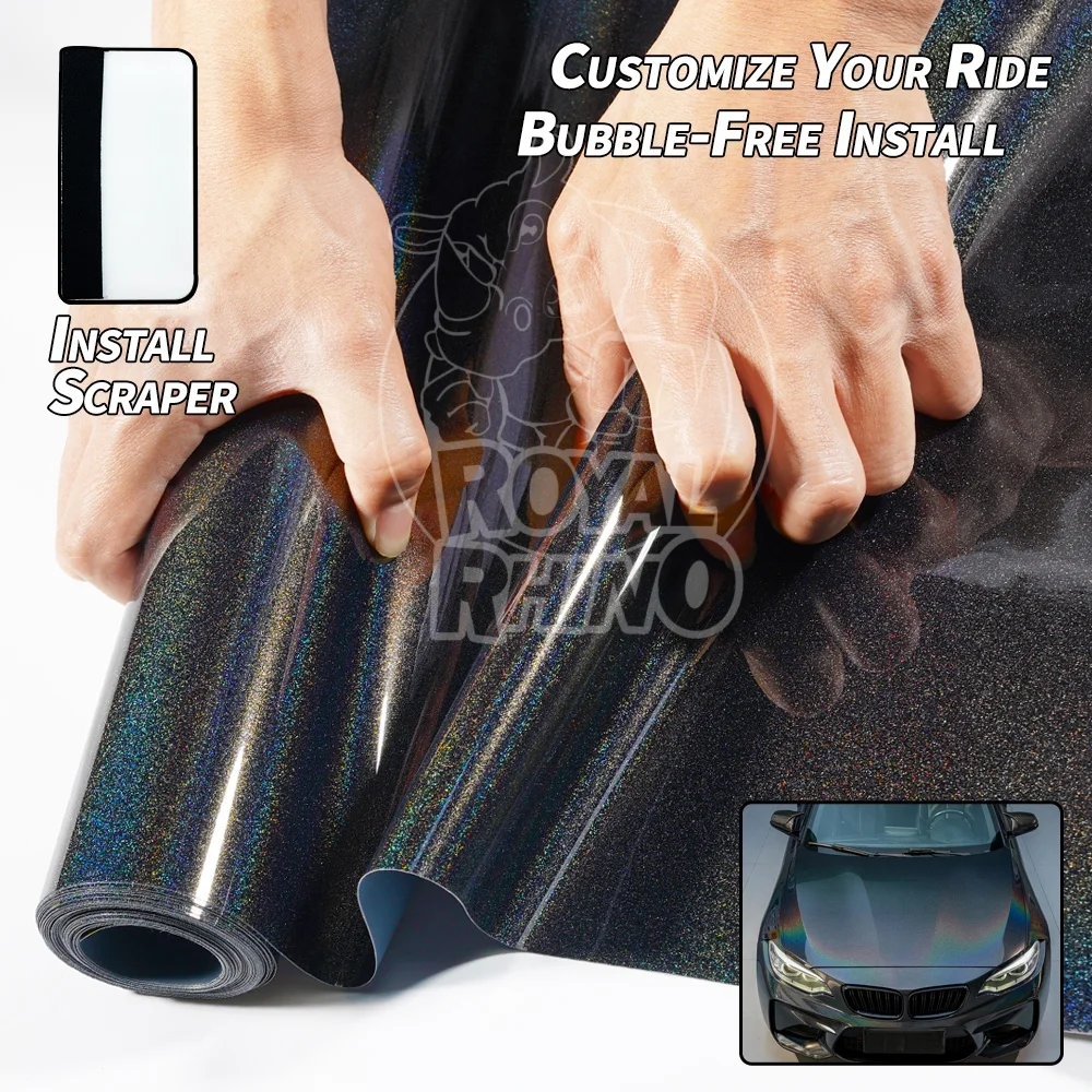 Motorrad Laser-Flash-Point Schwarze Vinyl-Folien Wasserdichte Selbstklebende Auto-Wrap-Aufkleber für Autodekoration Zubehör