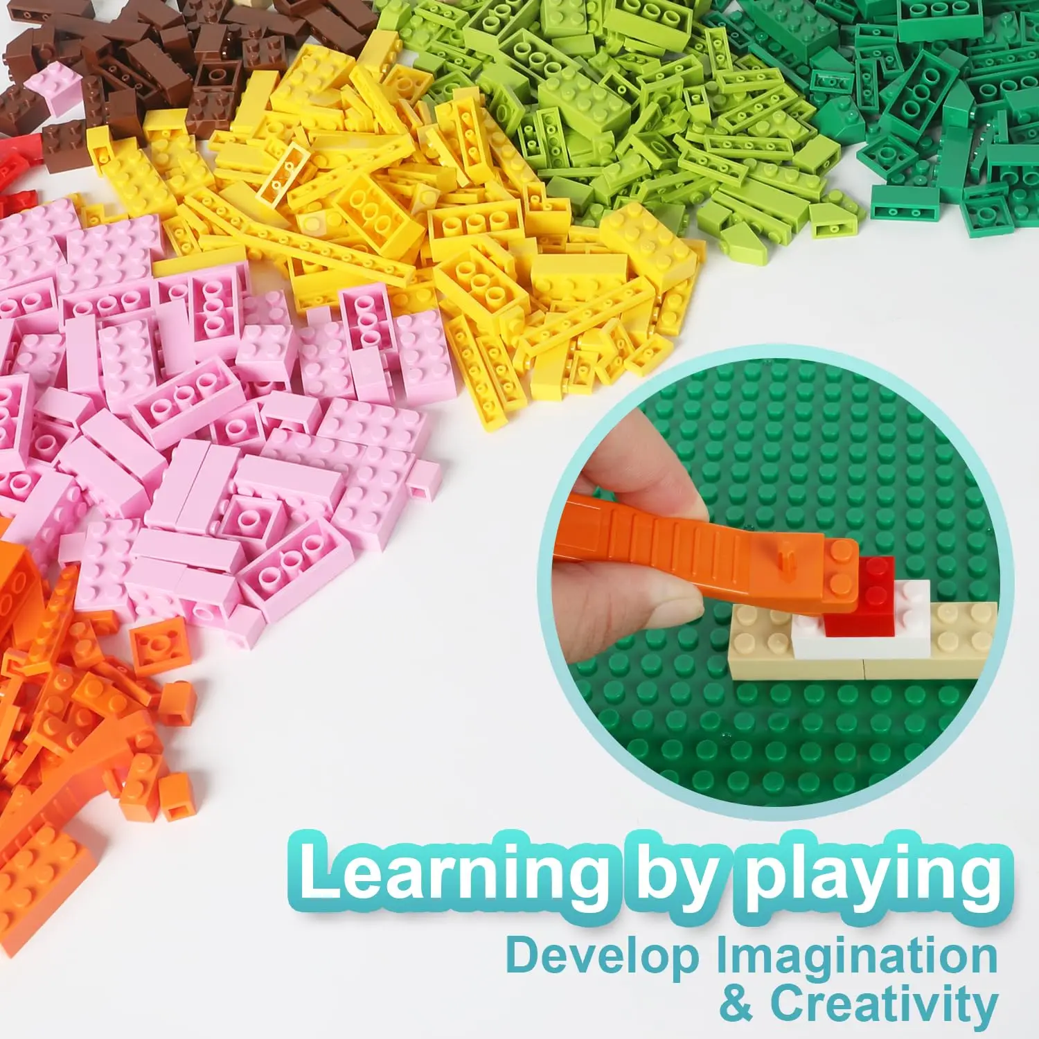 Set di blocchi creativi fai-da-te da 500-1500 pezzi, combinazione di blocchi di architettura cittadina classica, regalo di compleanno per bambini