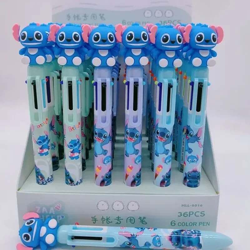 Imagem -05 - Disney-stitch e Lilo Desenhos Animados Caneta Esferográfica Color Marker 0.5 mm Ferramentas de Escrita do Estudante Papelaria Escritório Presentes Infantis 36 Pcs