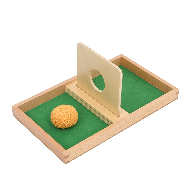 

Baby Toys 12 18 Months Montessori Imbucare Board w/ Knit Ball Hand-eye Coordination Early Childhood Educational Game Boy Girl