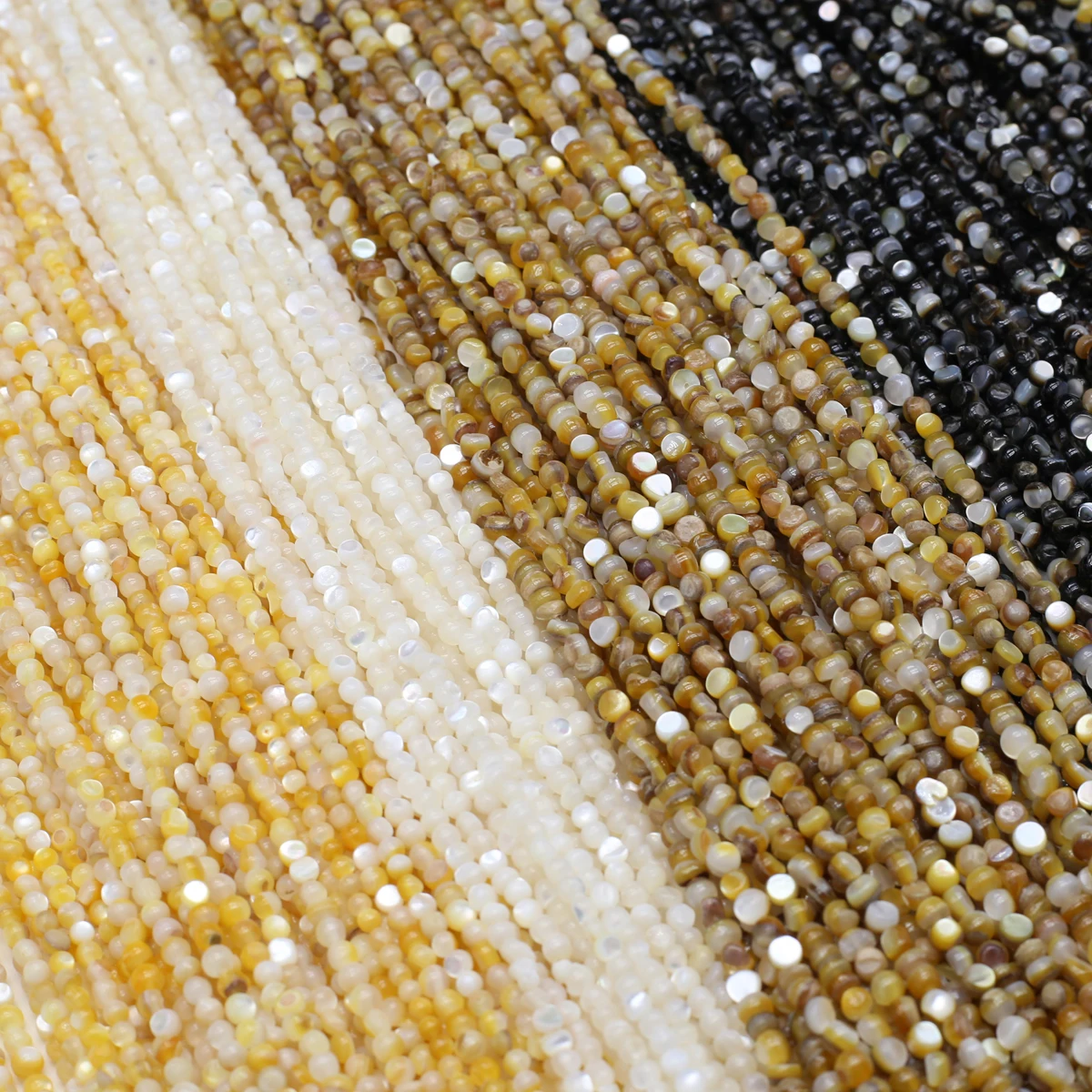 1strand 3-4mm Natural Freshwater Shell Irregular Beads Charms for DIY Women Men Necklace Jewelry Making Supplies Accessories