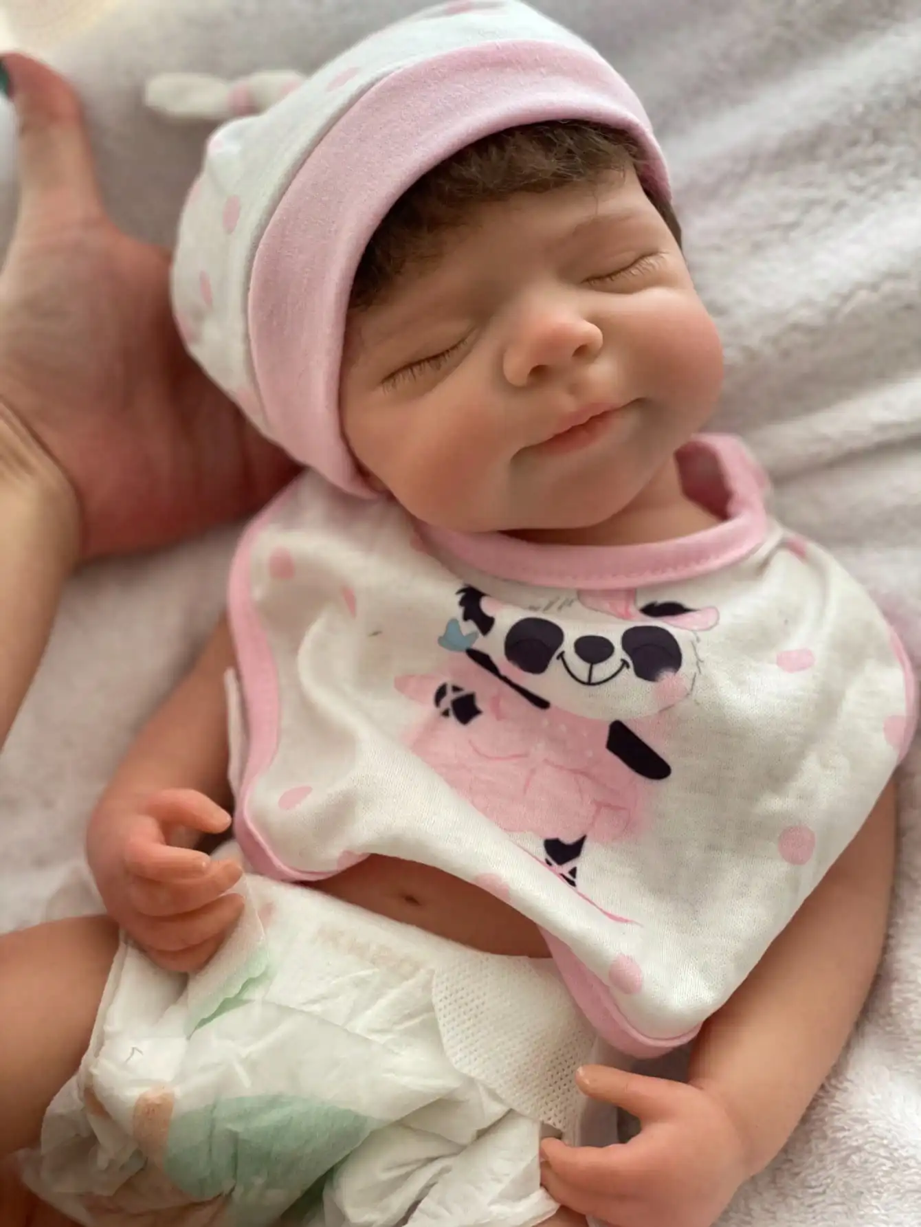 New 18-inch soft silicone handcrafted hair transplant style reborn doll girl Pascale as a birthday gift for children