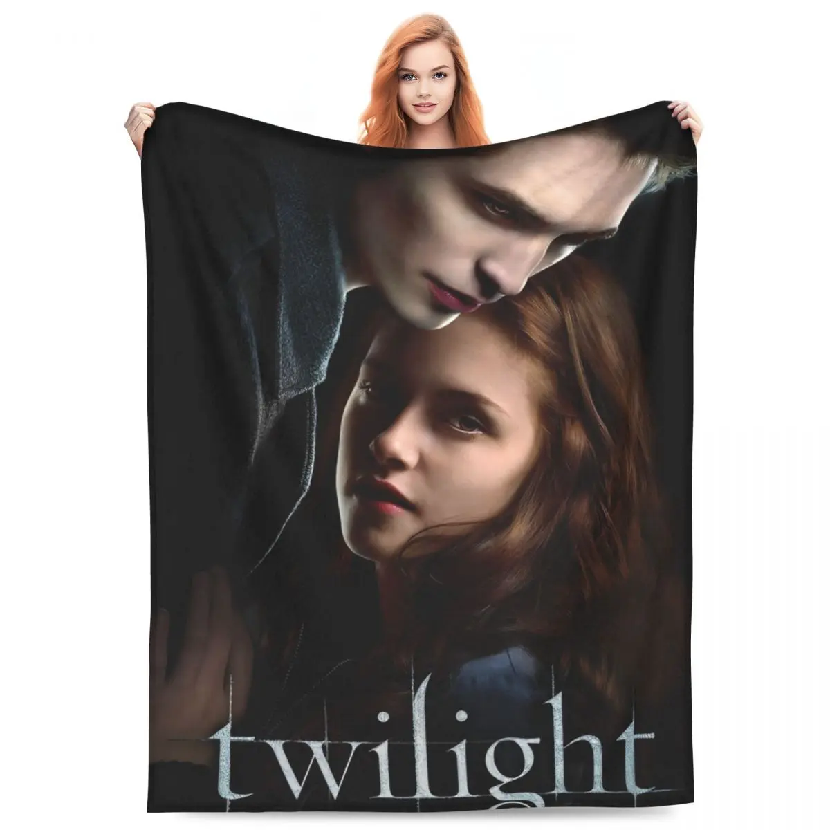 

The Twilight Saga Blankets Velvet Winter Edward and Bella Portable Warm Throw Blanket for Sofa Couch Quilt