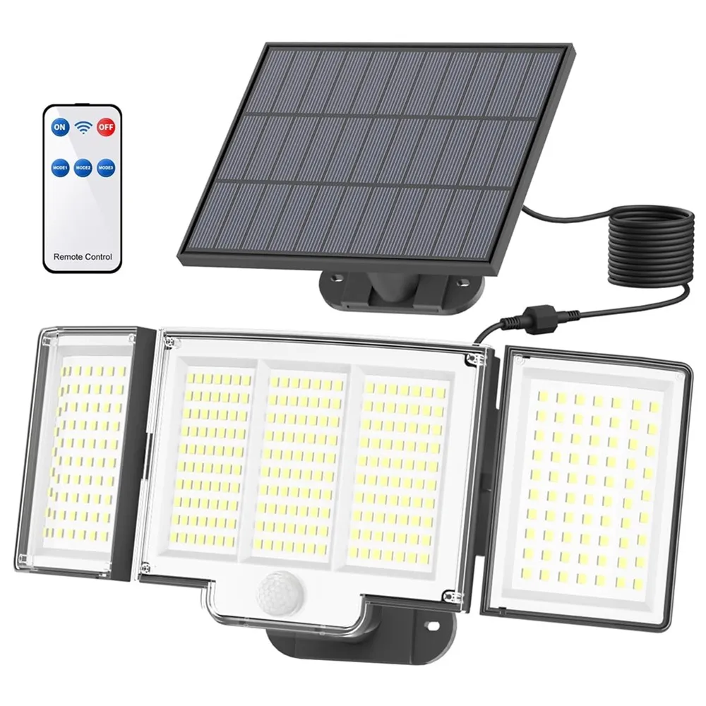 

100/160/348 LED Solar Wall Light IP65Waterproof Outdoor Security light Motion Sensor Garage Backyard Lighting Garden Park Decor