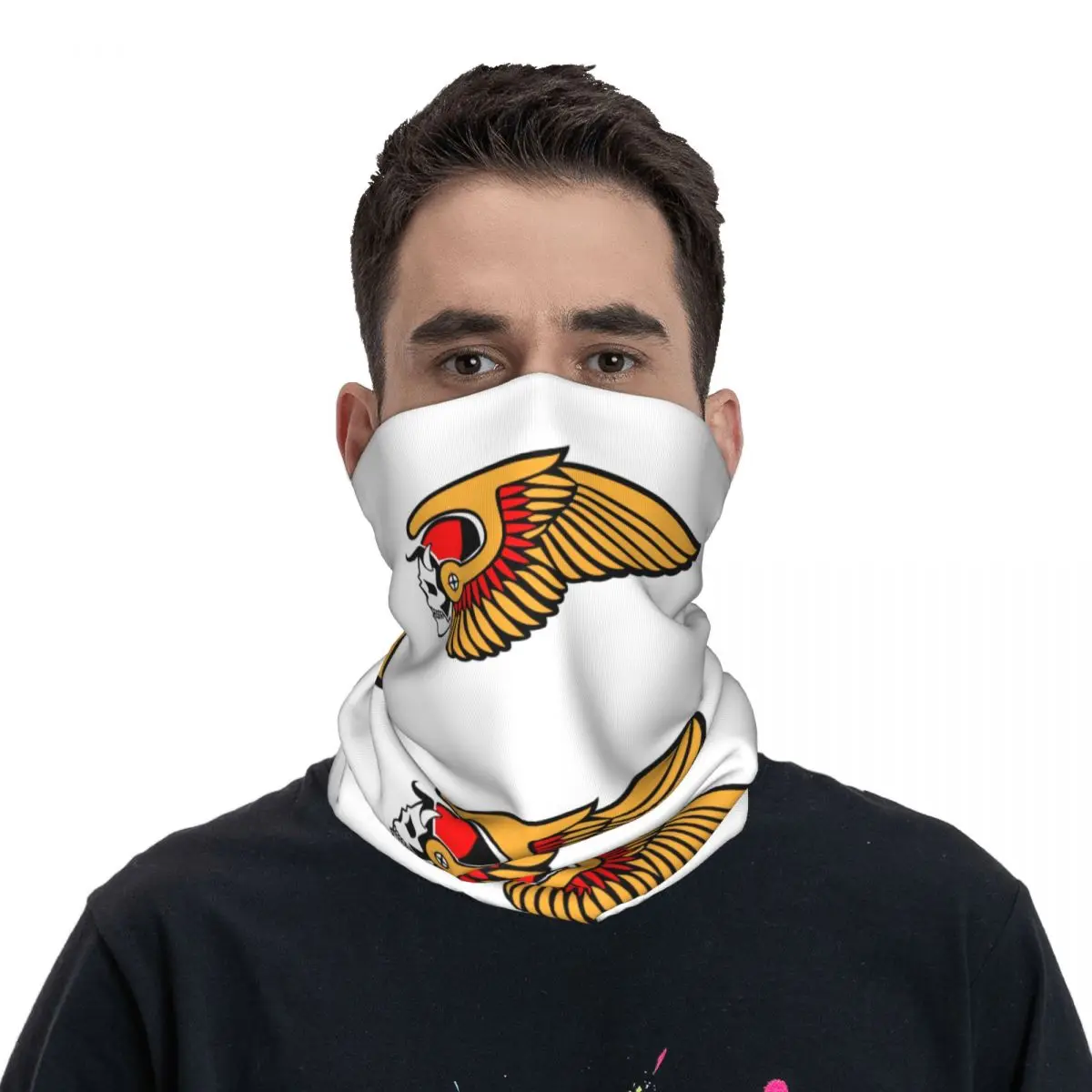 Hells Angels Logo Impresso Balaclava, Máscara à prova de vento, Bandana Unisex, Polaina Pescoço, Lenço Quente, Máscara Adulto