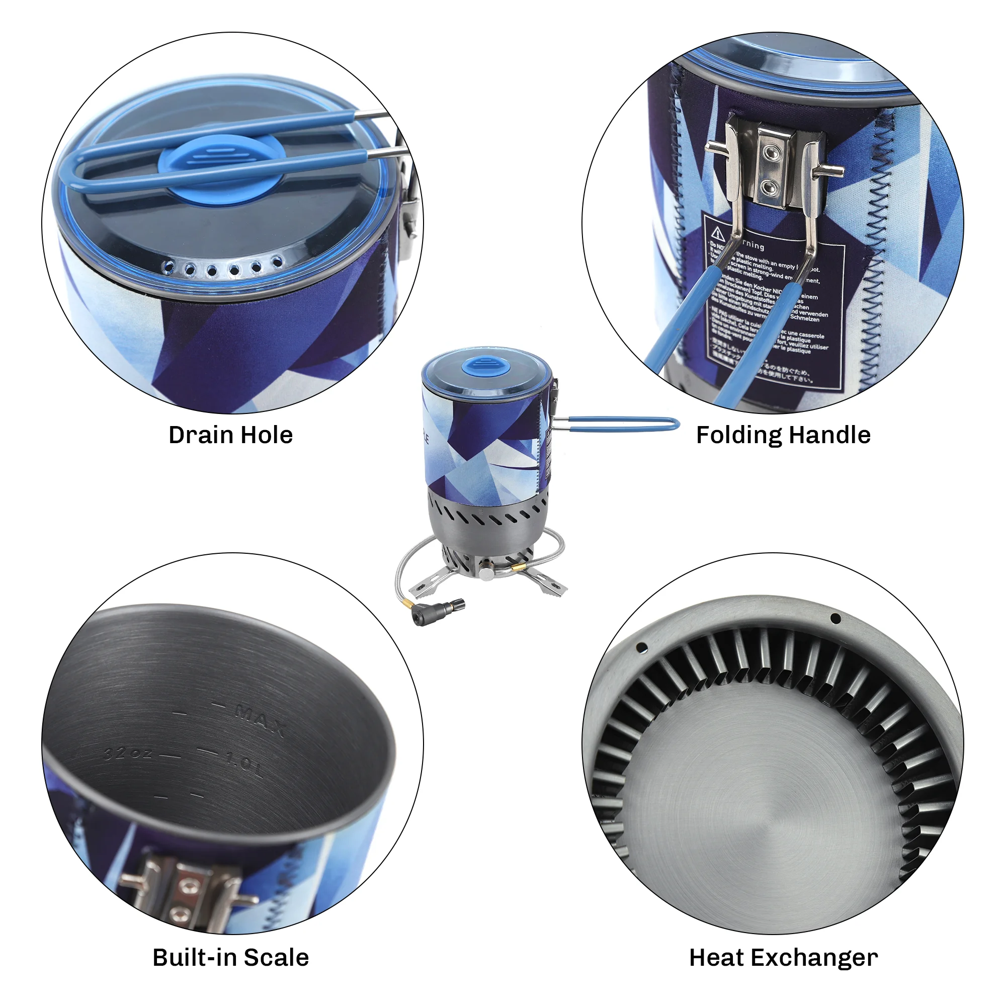 Fire-Maple Mars Radiant Stove System Kompakter winddichter Wärmetauscher mit Druckregelventil für Camping und Backpacking – Detail 8