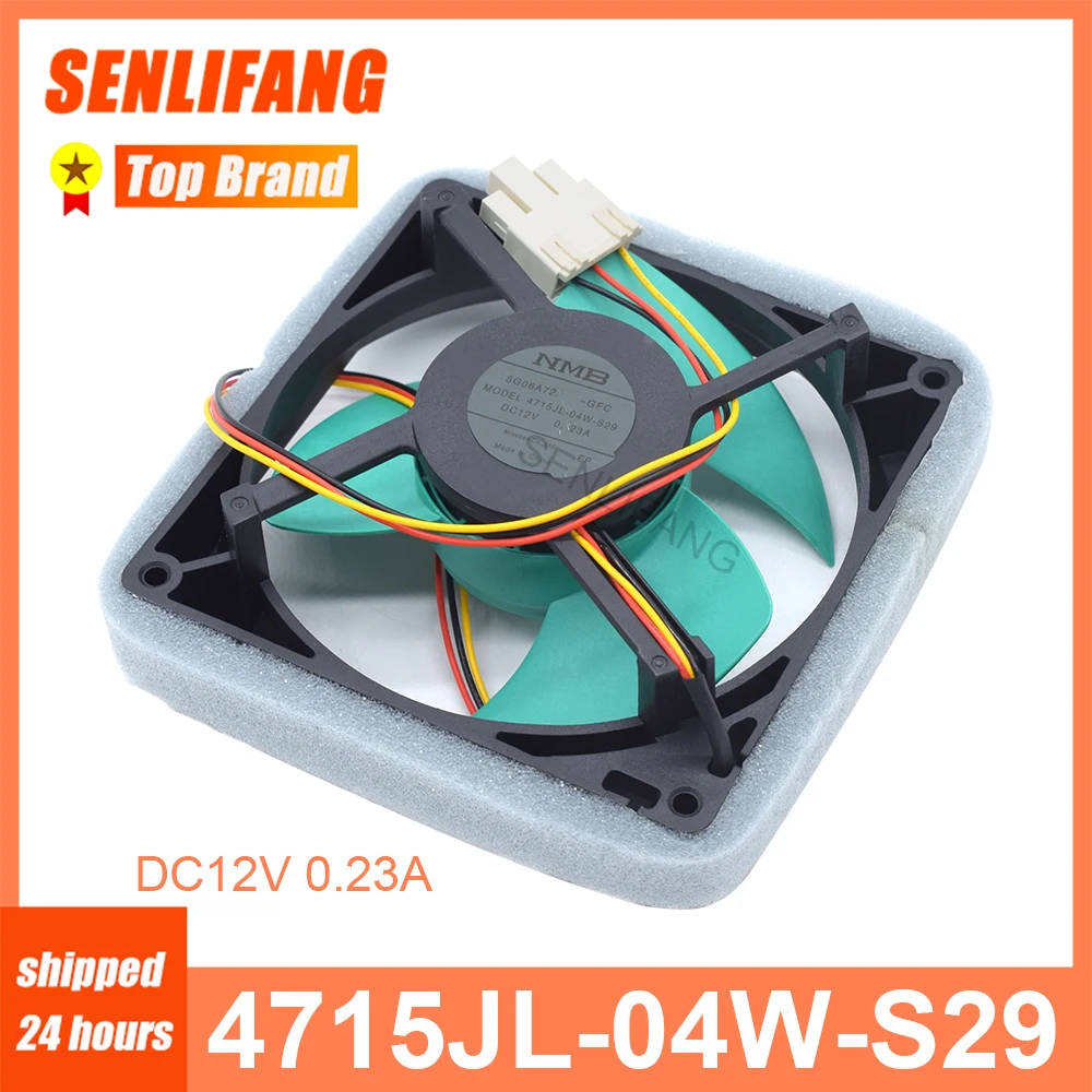 4715JL-04W-S29 5G06A72 GFC Cooling Fan DC 12V 0.23A 125x125mm 3-Lines Cooler For NMB