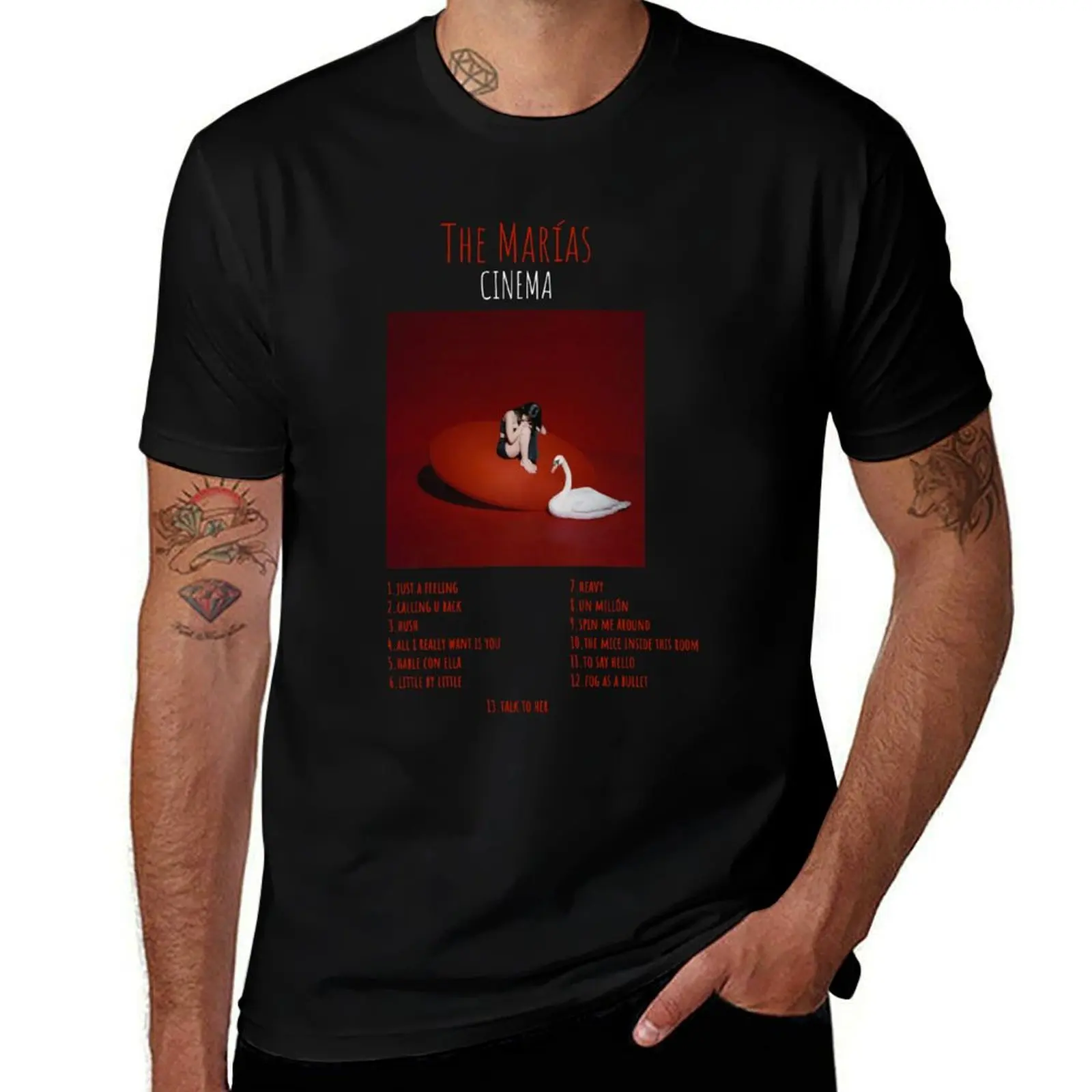 The Marías - CINEMA - Album TRACKLIST T-Shirt Outdoor Sports Lightweight Tee T-Shirt