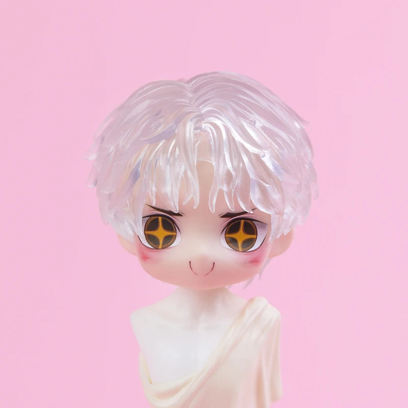 OB11 أجزاء شفافة رئيس شل استبدال الكورية نمط البلاستيك الشعر الشفاف استبدال دمية الشعر رئيس العفن ل Obitsu11