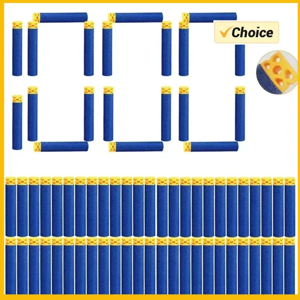 HBlue creux Eva recharge souple balles fléchettes en mousse 7.2 cm * 1.3 cm pour pistolet jouets, série Elite accessoires de pistolet jouet pour enfants