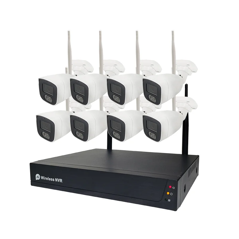 

Viewbest 8CH 5MP Wireless Wifi 6 NVR Kit Network Bullet Camera Indoor Home Security System With Color Night Vision Two Way Audio