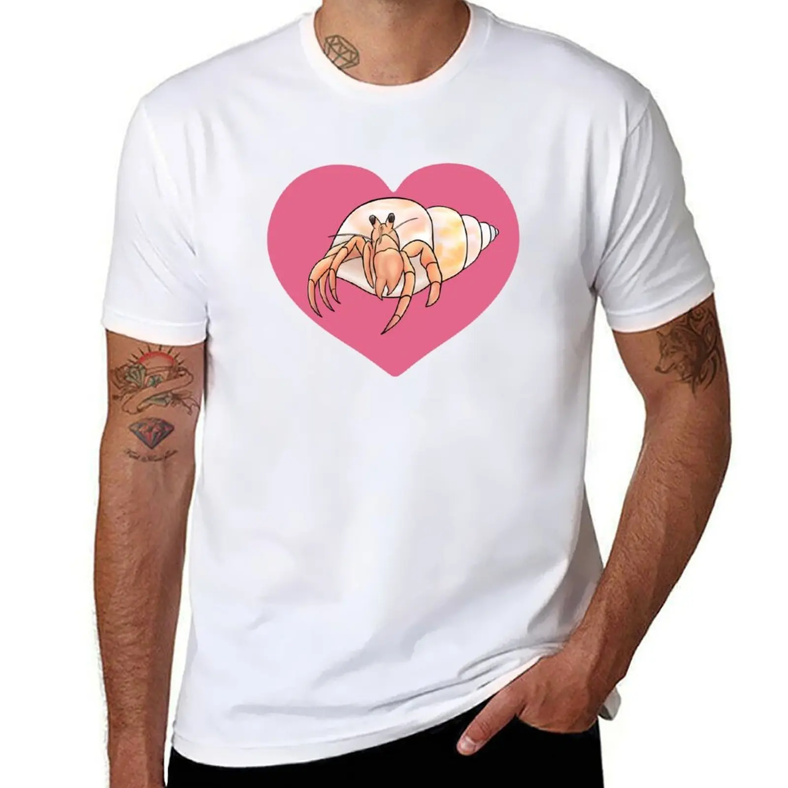 

Hermit Crab Pink Heart for Hermit Crab Lovers T-Shirt graphic t shirts for man t shirts for man cotton T-Shirt