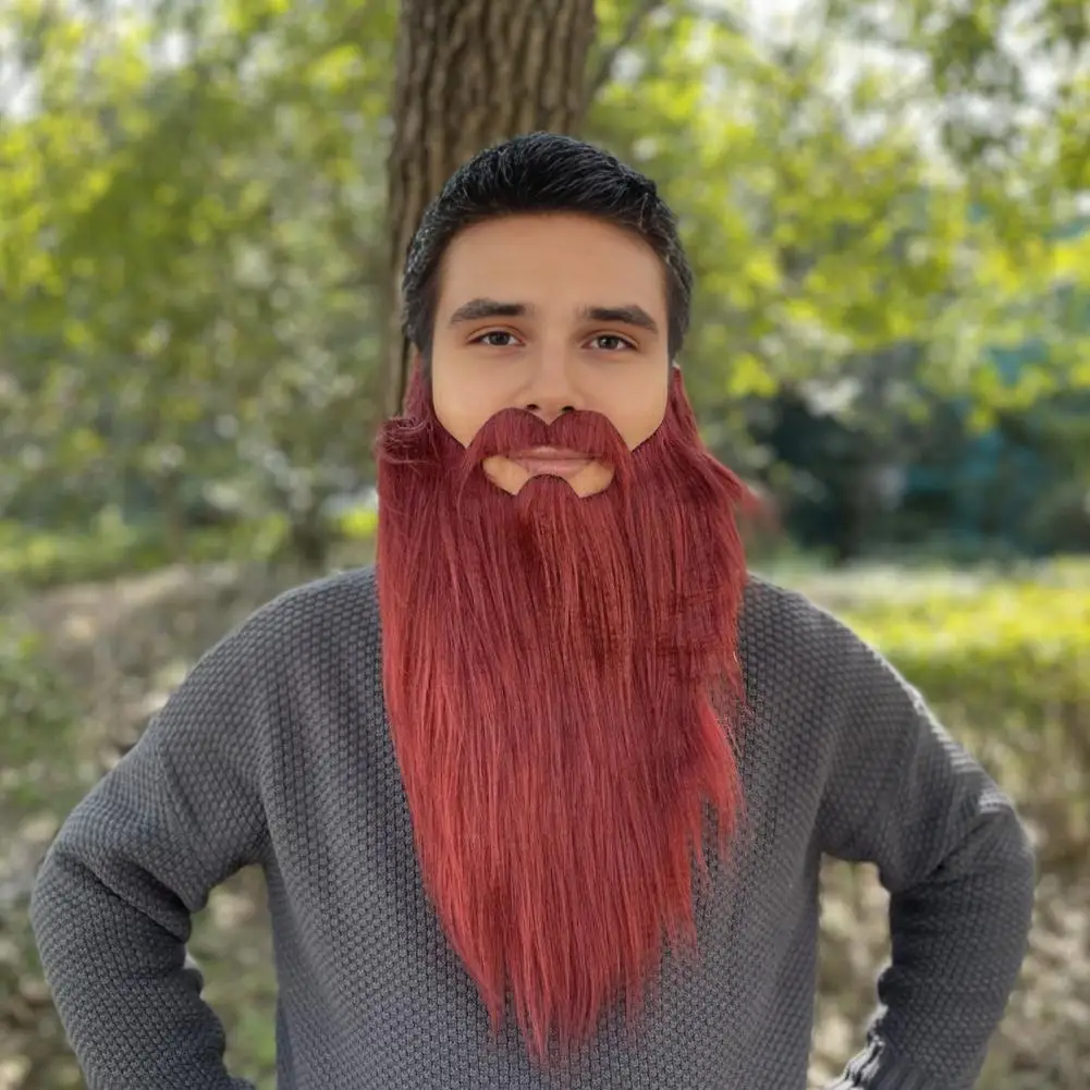 Costume de moustache de fête drôle pour homme, Halloween, barbe, pâques, accessoire de Cosplay, fournitures faciales, déguisement de jeu, fournitures de moustache noire