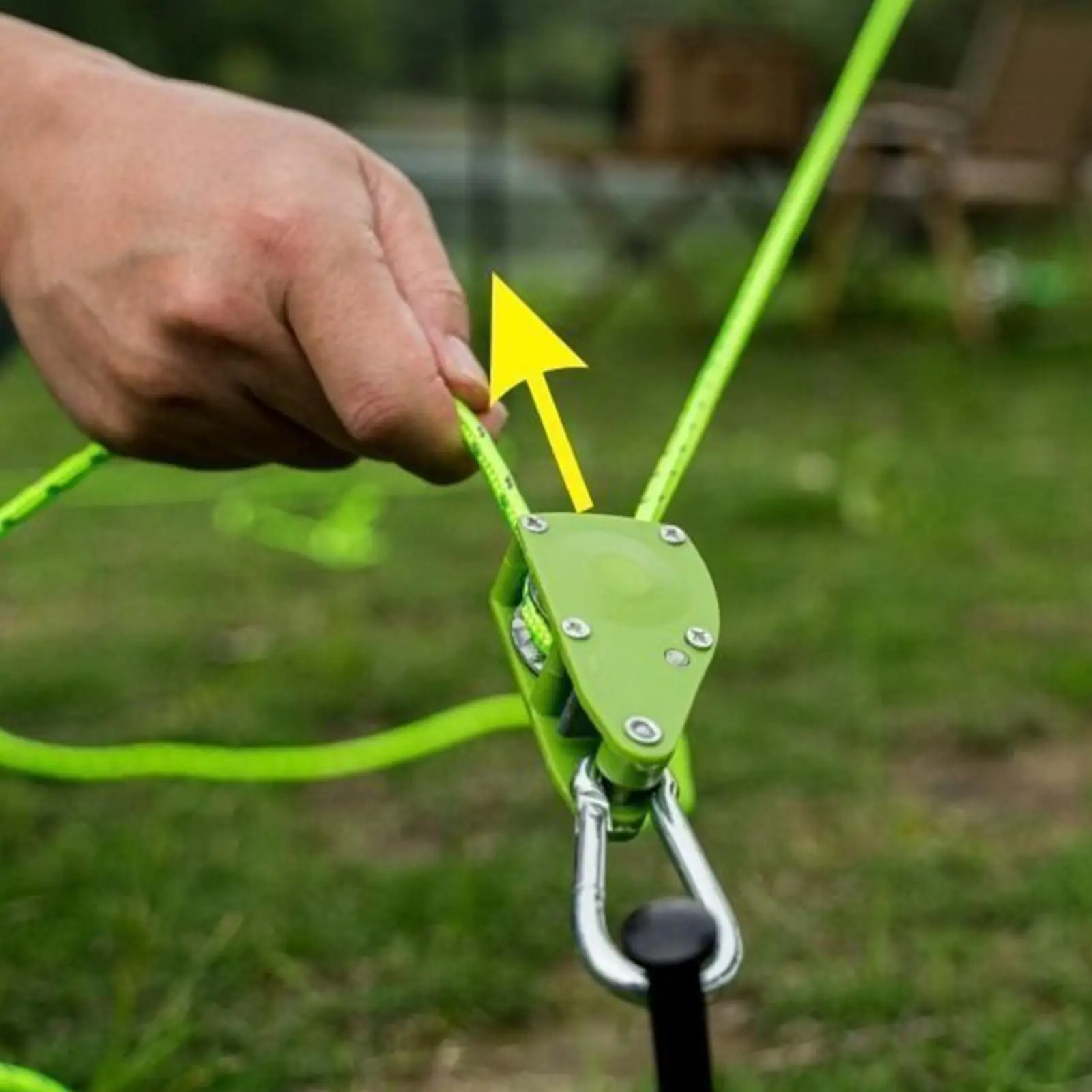 

Multi-Purpose Ratcheting Straps Heavy Duty for Garage Storage Camping Tents, Easy Tighten & Release for Lashing