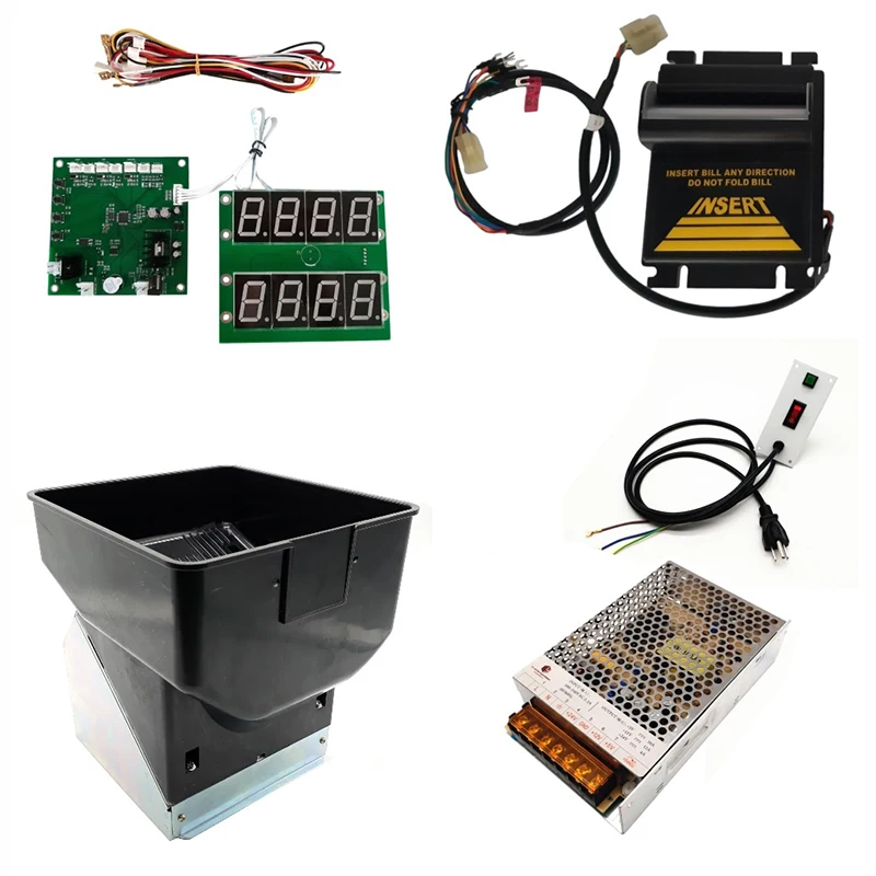 

Bill to Coin Changer Kits Change EURO Thliland Banknotes Bill Acceptor to Coins Tokens with Board for Coin Changer Machines