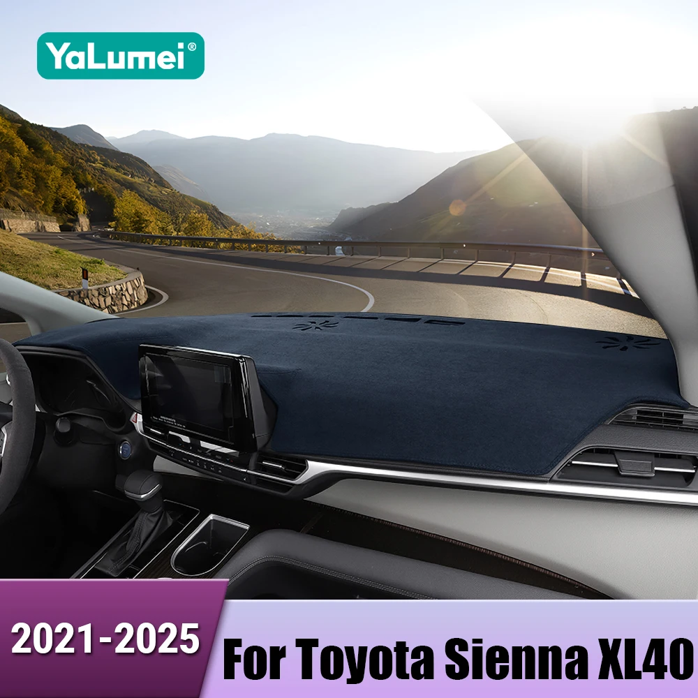 

Car Dashboard Avoid light Pad Instrument Platform Desk Cover Mat For Toyota Sienna XL40 2021 2022 2023 2024 2025 Accessories