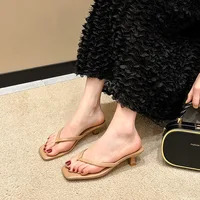 Female Summer Sexy Heels Fashion Sandals Slides Ladies Shoes Flip Flops Luxury High Heels Slippers Shoes Women Pumps - Image 3