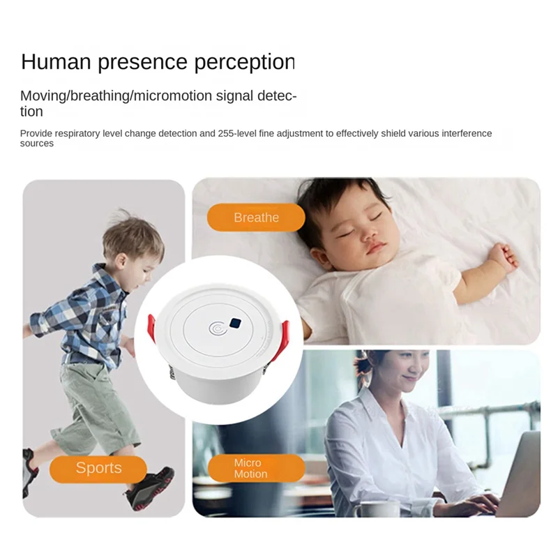 1 ชิ้น Zigbee สมาร์ท Human Presence Sensor Human Motion Sensor พลาสติกสีขาวสําหรับ Home Smart Life