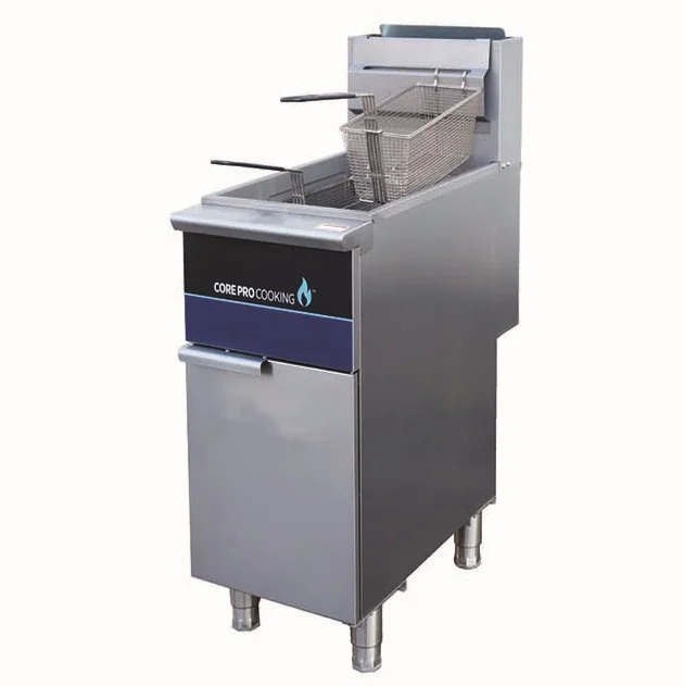 American high quality commercial stainless steel gas deep fryer with 2 fryer basket for restaurant